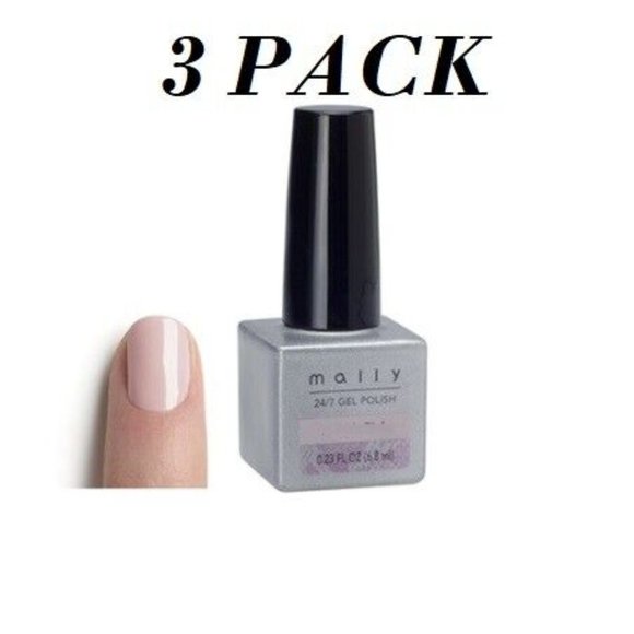 NWT 3 Pc MALLY 24/7 Pro Gel Polish Nail Like A Virgin ( a beige pink) - Picture 1 of 3